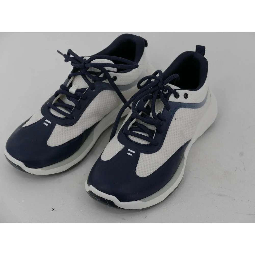 OluKai Makena Shoes White Navy Mesh Lace Up Athletic Sneakers Women's Size 7
